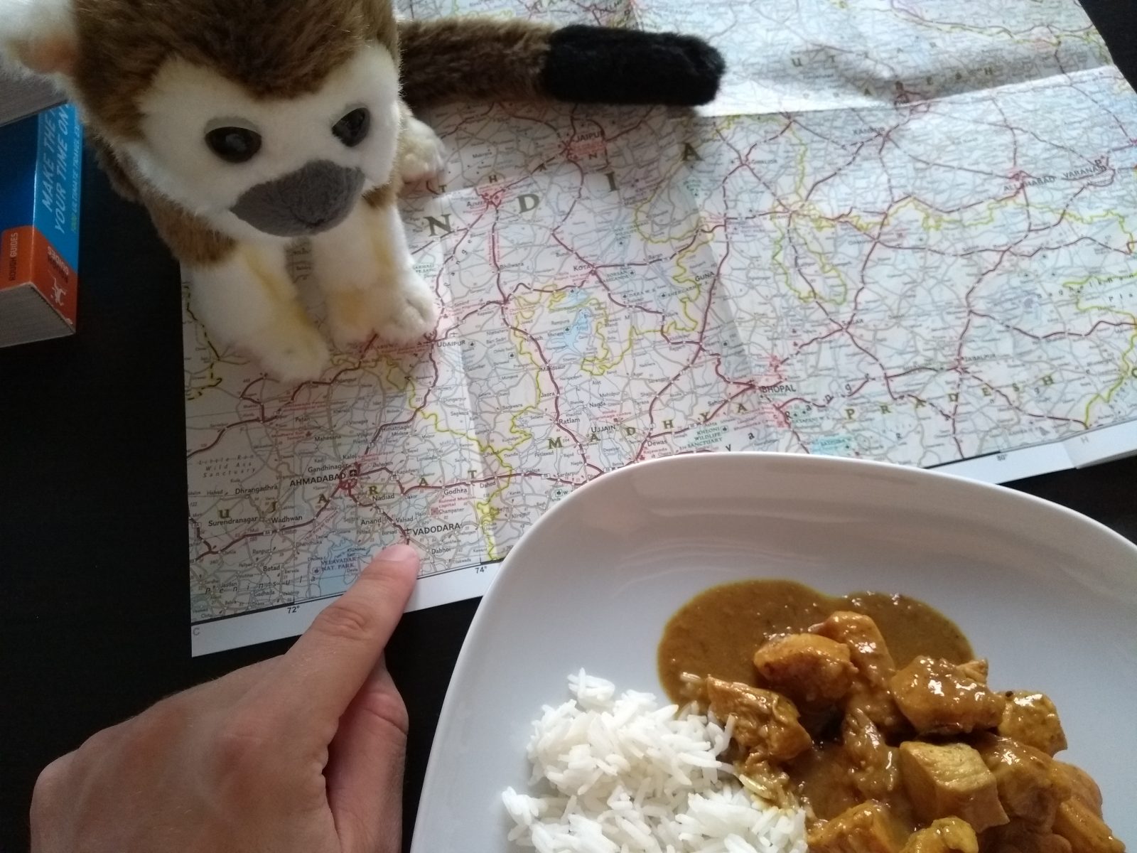 Studium der Karte und indische Curries gehörten natürlich ebenfalls zur Reisevorbereitung.